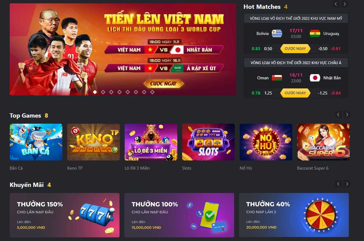 Các tính năng chính thu hút người chơi cá cược đến với các trang web cá cược 33Win - 33Win